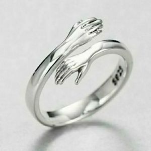 925 Sterling Silver Adjustable Hug Ring